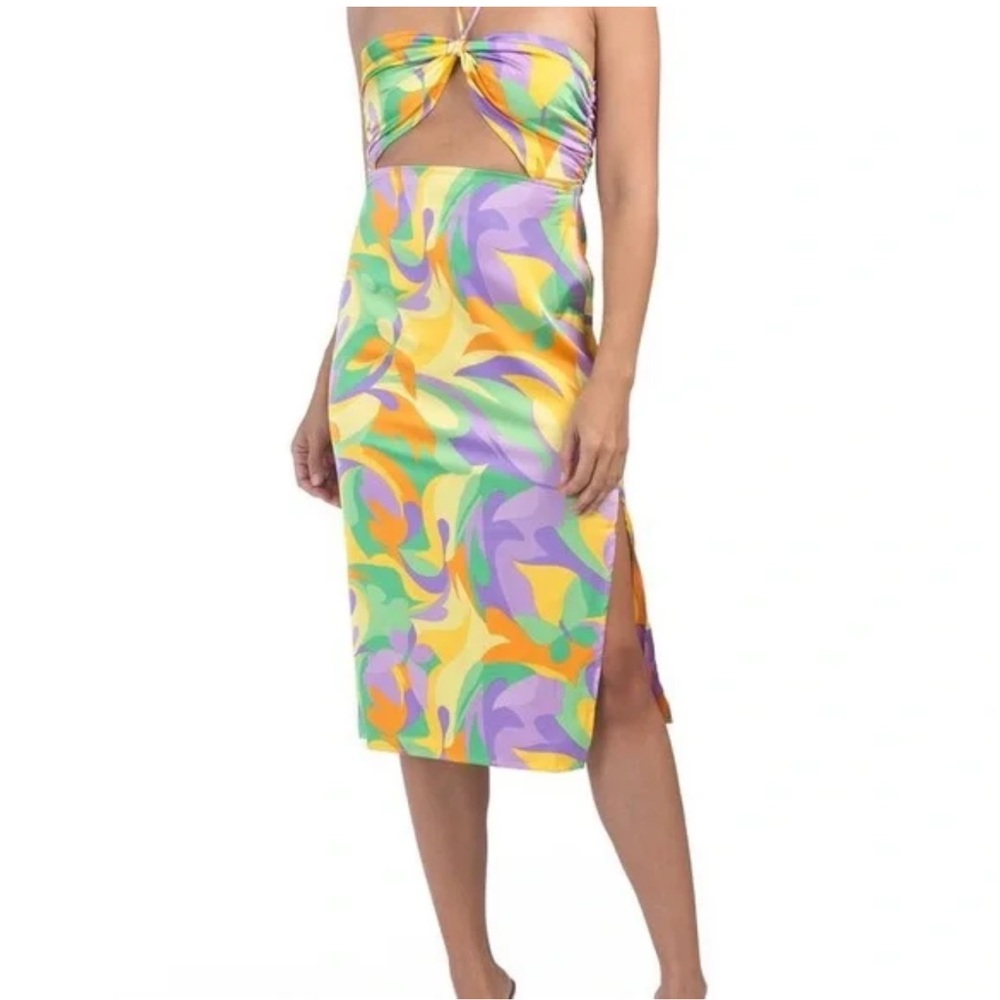We wore what Danielle Bernstein tie halter dress